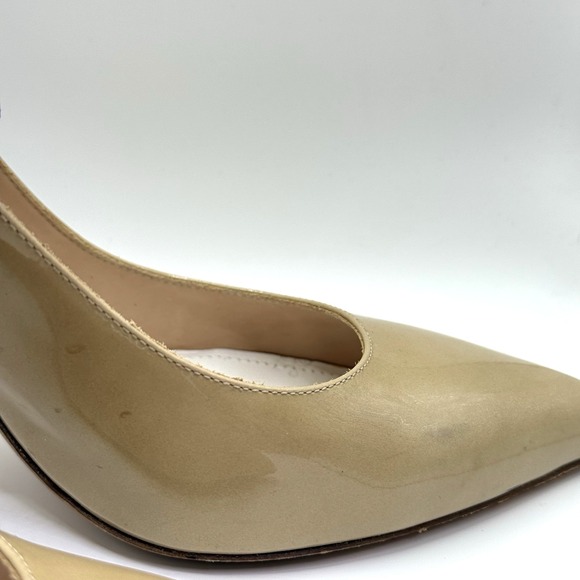 Maison Margiela Nude & Black T-Strap Patent‎ Leather Heels Sz 41 Italy Stilettos - Picture 4 of 12